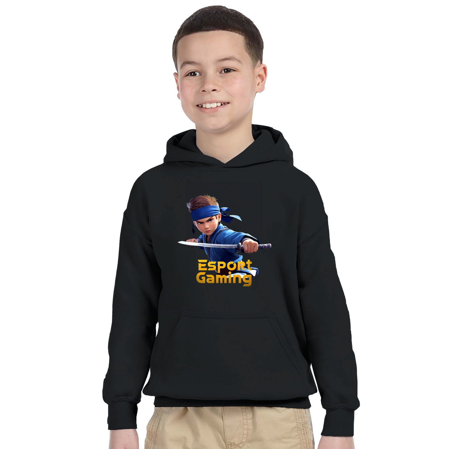 Blue Ninja Hoodie til børn
