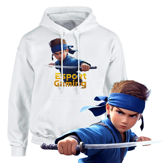 Blue Ninja kid Hoodie - voksne og unge