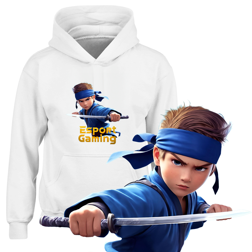 Blue Ninja Hoodie til børn
