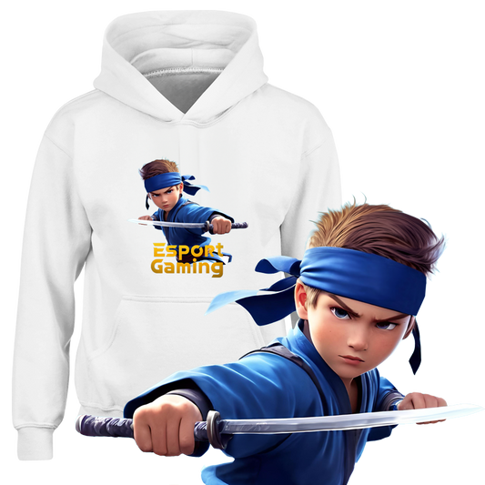 Blue Ninja Hoodie til børn