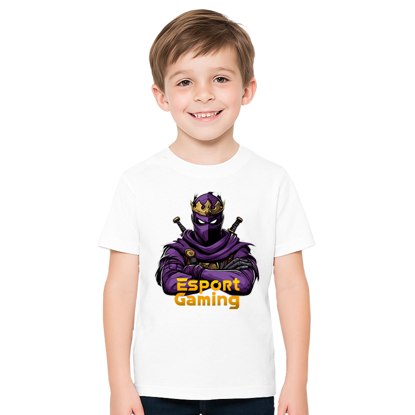 Purple NInja T-shirt til børn