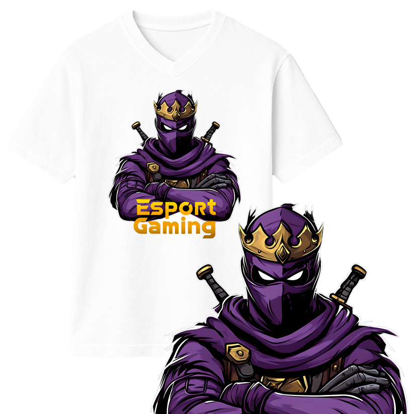 Purple Ninja T-shirt til Voksne og unge