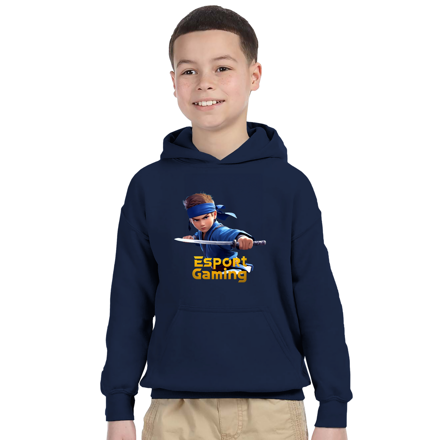 Blue Ninja Hoodie til børn