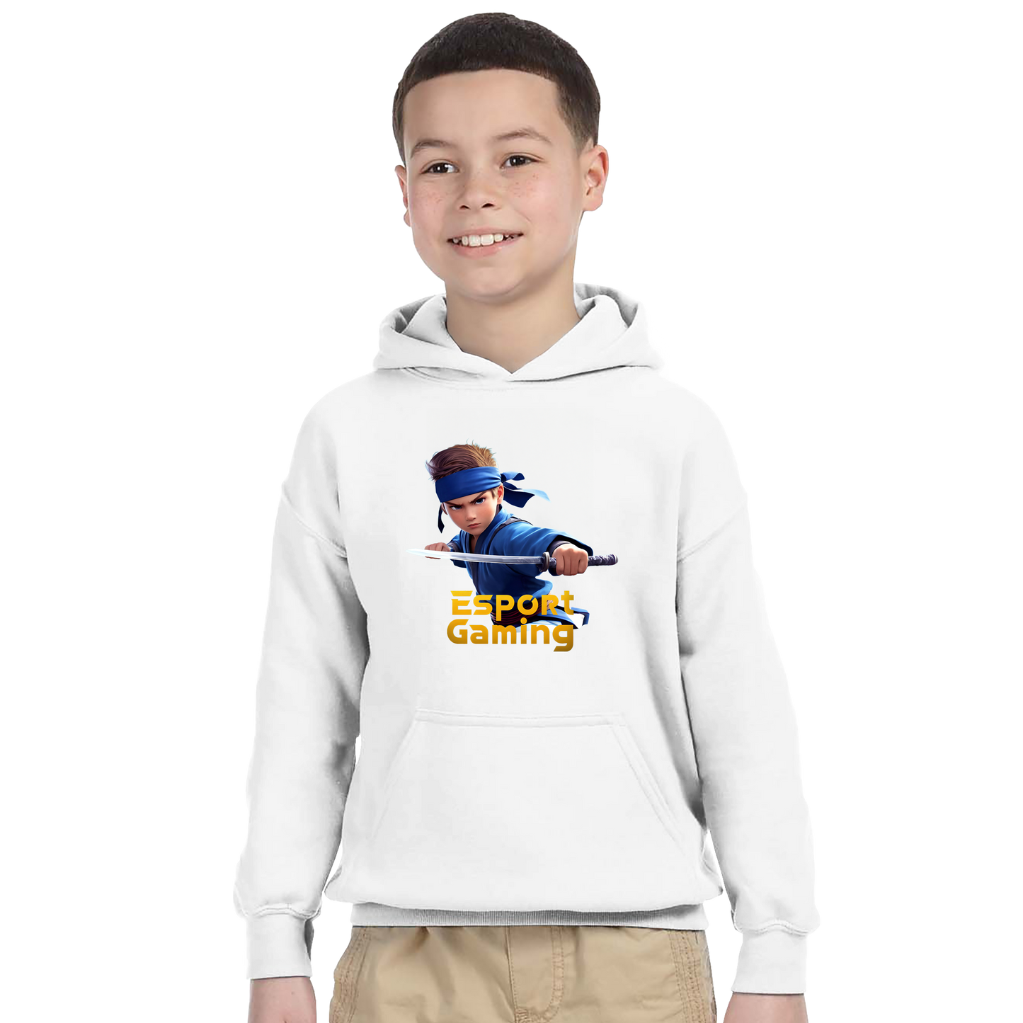 Blue Ninja Hoodie til børn