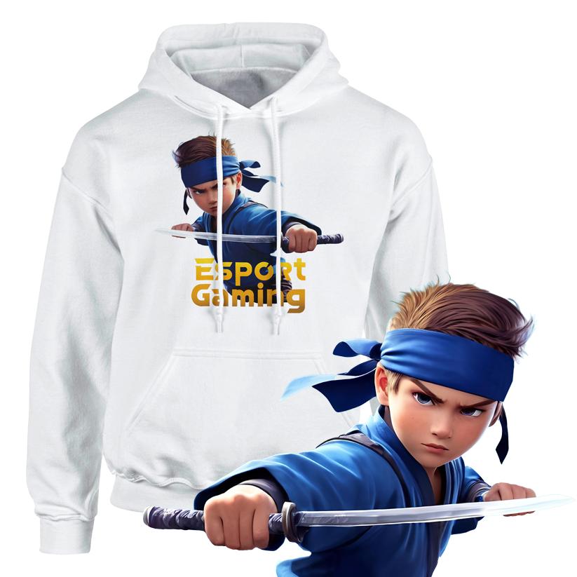 Blue Ninja kid Hoodie - voksne og unge