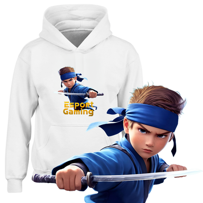 Blue Ninja Hoodie til børn