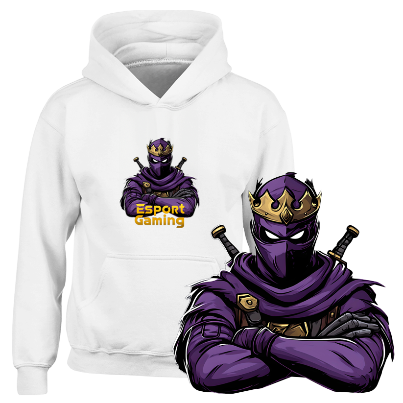 Purple Ninja Hoodie til børn